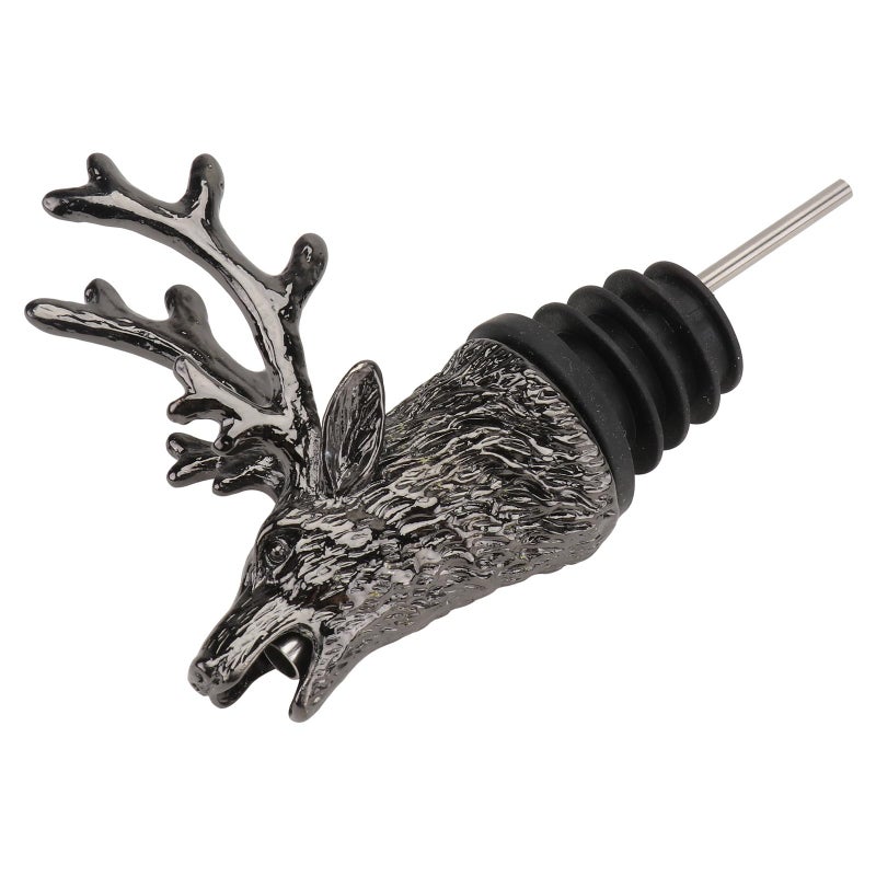 Black Silicone Deer Head Wine Pourer Spout Creative Liquor Dispenser For Home Bar - Image 2