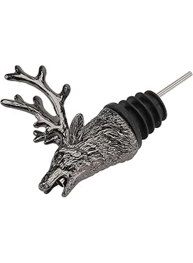 Black Silicone Deer Head Wine Pourer Spout Creative Liquor Dispenser For Home Bar - Image 1