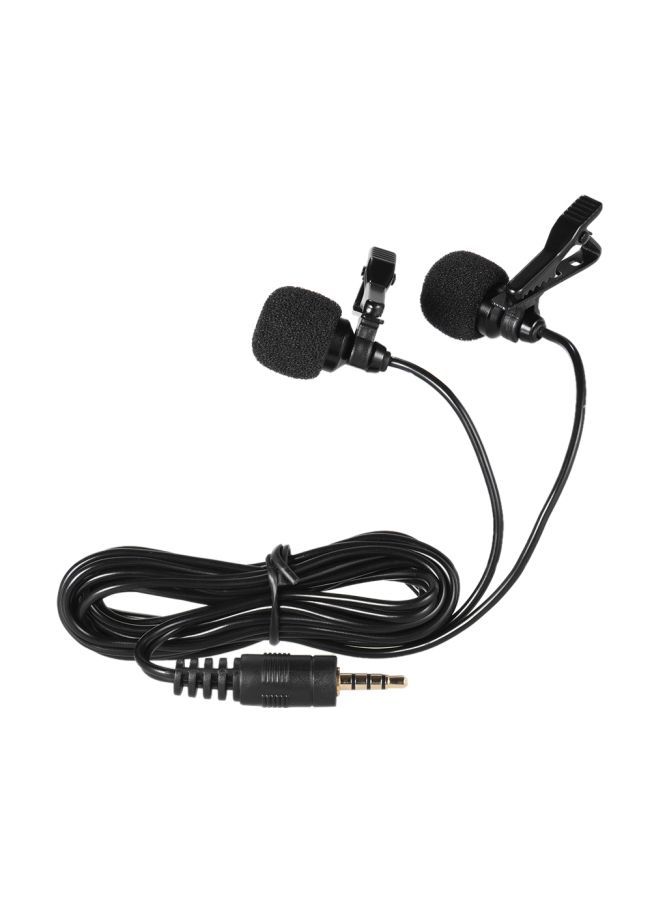 نيبمينينت ميكروفون بديل برأس مزدوج متعدد الاتجاهات لجهاز آي باد والهواتف الذكية آيفون 5 وآيفون 6S 6 بلس D4211 أسود - Image 1