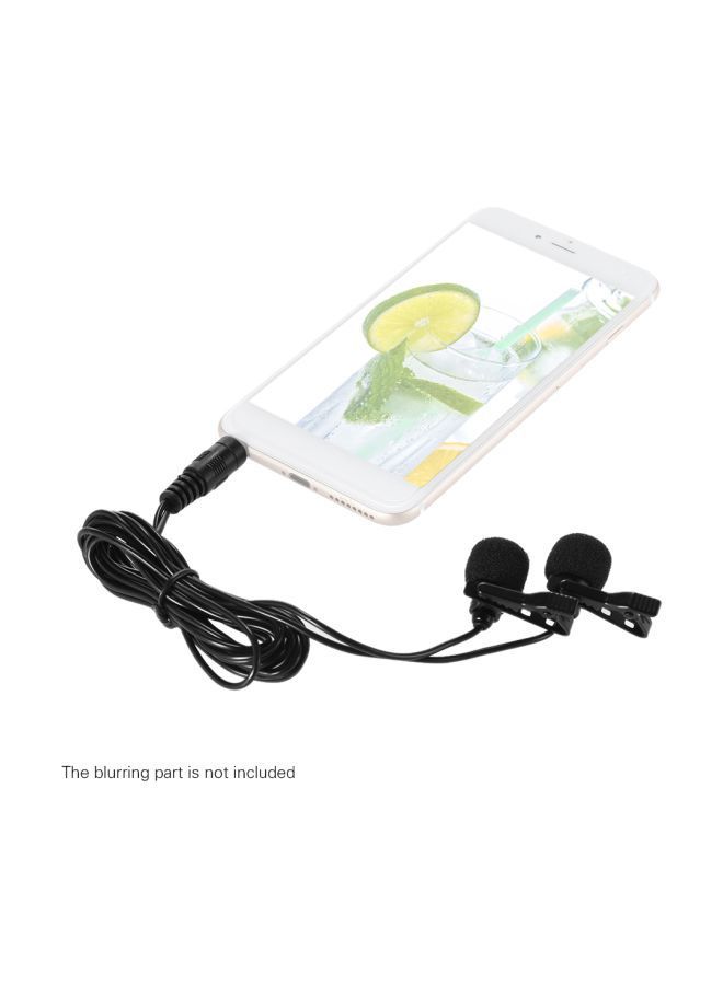 نيبمينينت ميكروفون بديل برأس مزدوج متعدد الاتجاهات لجهاز آي باد والهواتف الذكية آيفون 5 وآيفون 6S 6 بلس D4211 أسود - Image 4