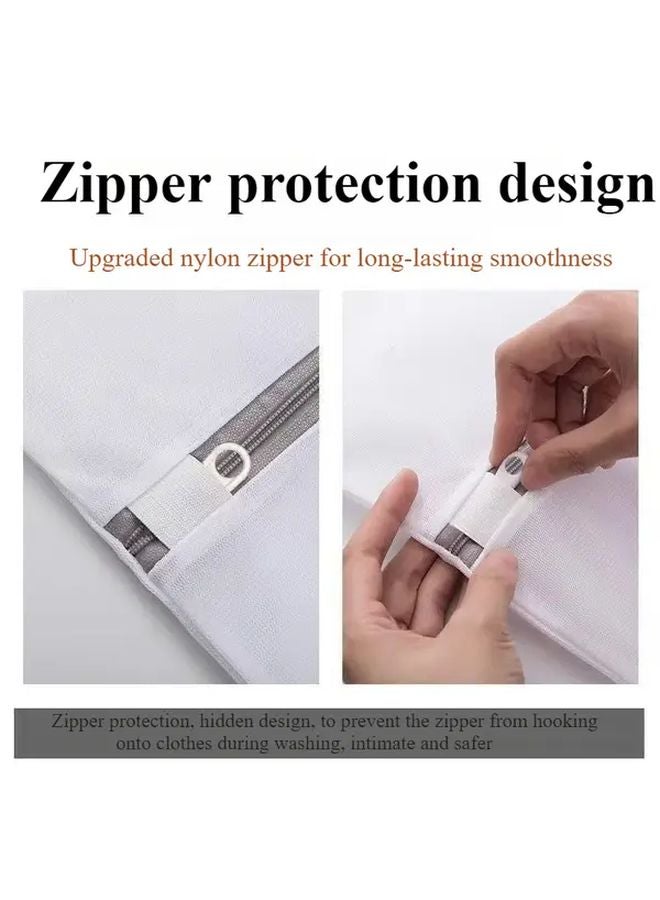 2 Pack Random Color Laundry Bags Polyester Mesh Zipper For Delicate Clothes - Image 2