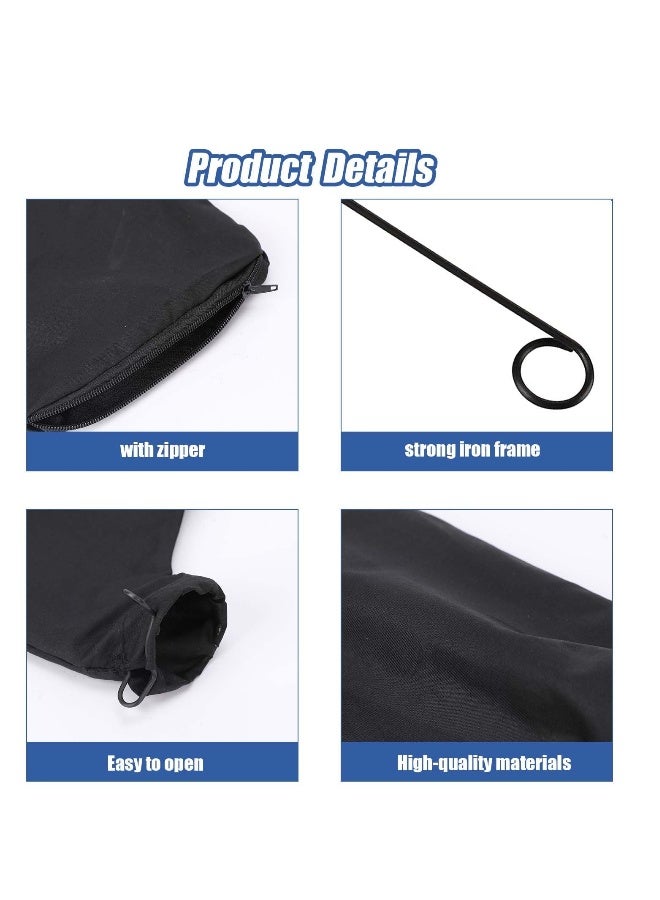 Miter Saw Dust Bag, 2 Pack Table Saw Dust Collect Bag, with Zipper and Wired Adjustable Stand Dust Bag for Belt Sander Parts Diagonal Saw Miter Saw Accessories  - Image 4