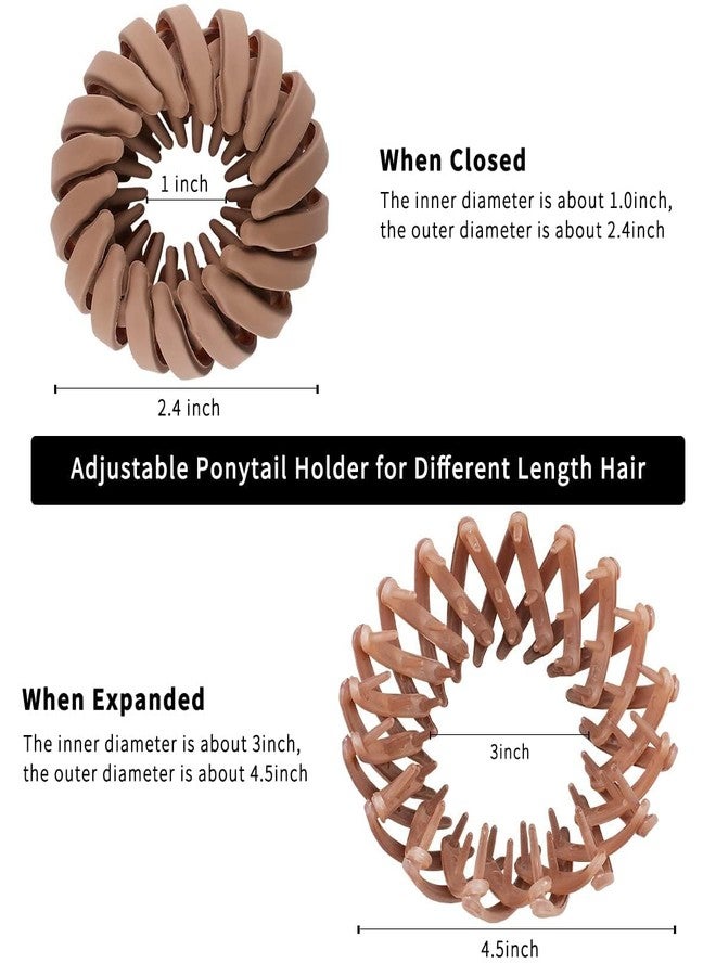 UPDESH 4 Bird Nest Magic Hair Clip, Hair Holder Clips Birds Nest Hair Clip, Lazy Bird's Nest Plate Hairpin for Thin Hair, Expandable Ponytail Holder Bun Maker Hair Accessories for Women Girls - Image 2