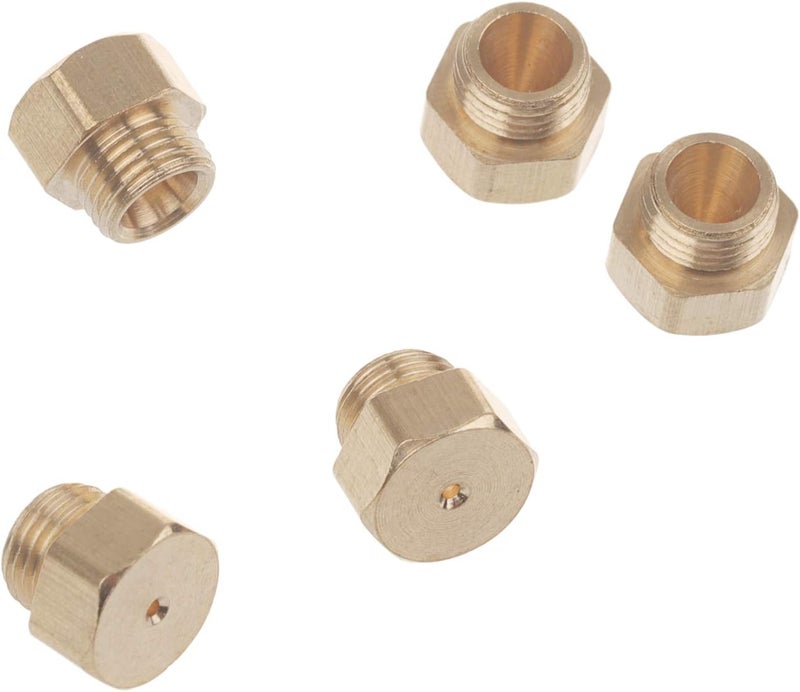 Timsec 10Packs Brass Jet Nozzles, DIY Burner Parts with M5 x 0.5mm Thread and 0.68mm Nozzle Hole, Range, Stove, Oven Conversion Kit for Propane LPG Natural Gas Pipe Water Heater - Image 4
