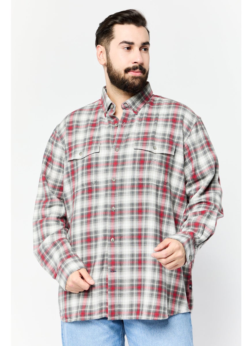 NAUTICA Men Classic Fit Plaid Long Sleeve Casual Shirts, Multicolor  - Image 1