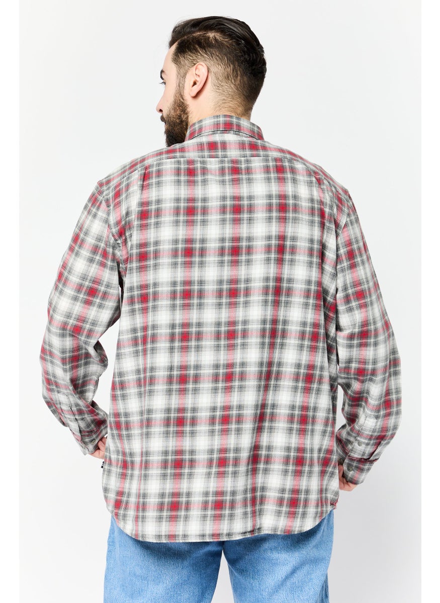 NAUTICA Men Classic Fit Plaid Long Sleeve Casual Shirts, Multicolor  - Image 2