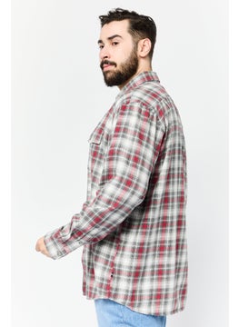 NAUTICA Men Classic Fit Plaid Long Sleeve Casual Shirts, Multicolor  - Image 3