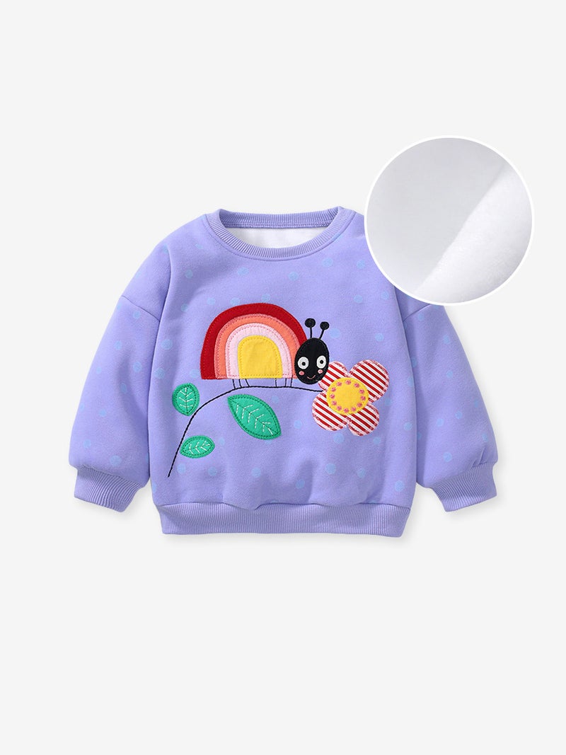 Girls Autumn Winter Velvet Hoodie Cotton Set H22068 
