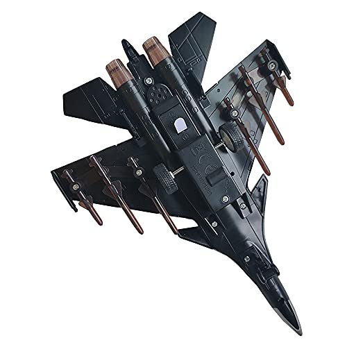 HSOMiD Army Air Force Fighter Jet Toy Military Airplane - Fun Lights and Sounds, Bump and Go Action Pretend Play Kids Aircraft Bomber Plane -Great Christams Gift For Boys - Image 5