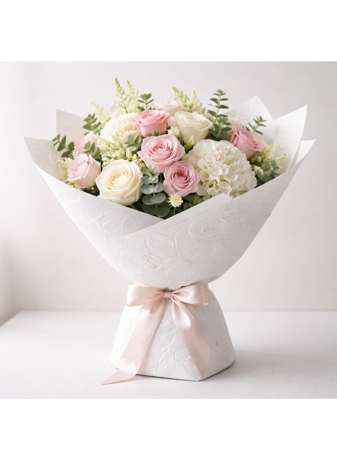Si Bonne Premium Rosa White Gift Wrapping Paper 10 Sheets/Bag 58 x 58 cm - Image 2