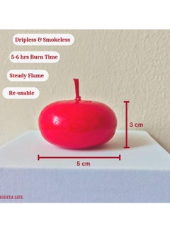 SIHIYA LIFE Set of 20 Red Floating Candles | 5x3cm | Unscented & Dripless Dinner Candles for Decor, Events | Natural Wax with Cotton Wicks | 5-6 Hours Burn Time )  - Image 4