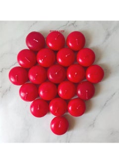 SIHIYA LIFE Set of 20 Red Floating Candles | 5x3cm | Unscented & Dripless Dinner Candles for Decor, Events | Natural Wax with Cotton Wicks | 5-6 Hours Burn Time )  - Image 5