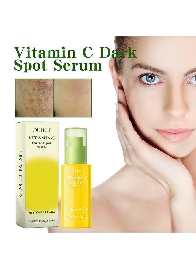 OUHOE - Green Tangerine Vitamin C Serum,Niacinamide acid Help Fade Sun Spots and Dark Spot,For Face & Neck and Eye Care Organic Anti-Aging Serum (30ml) - Image 1