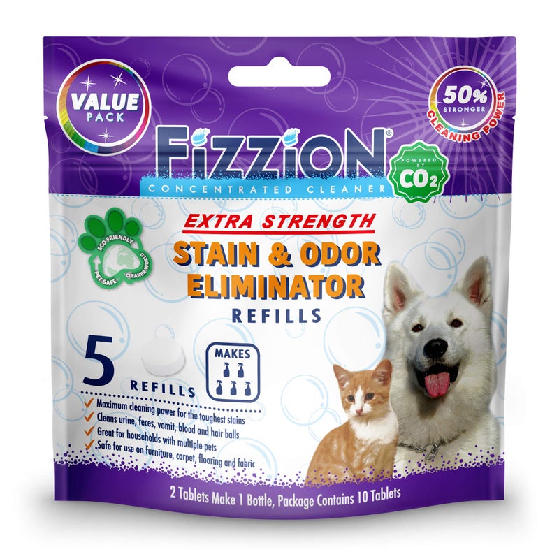 Fizzion Pet Stain and Odor Extra Strength Eliminator (10 Tablets, Extra Strength) - Image 1