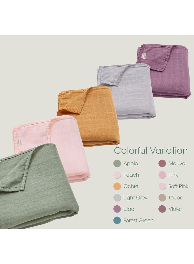 Ali+Oli Muslin Swaddle Blanket, Soft Bamboo & Organic Cotton Muslin Blanket - Image 2