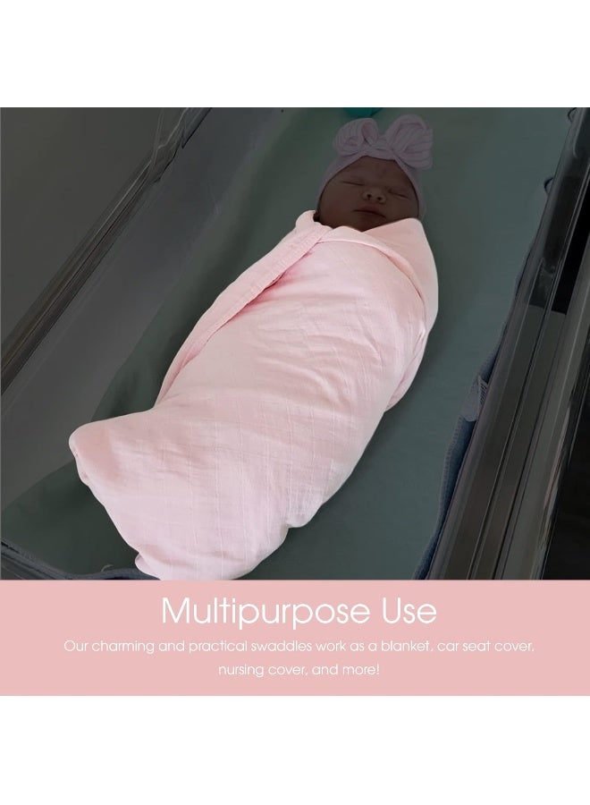 Ali+Oli Muslin Swaddle Blanket, Soft Bamboo & Organic Cotton Muslin Blanket - Image 4