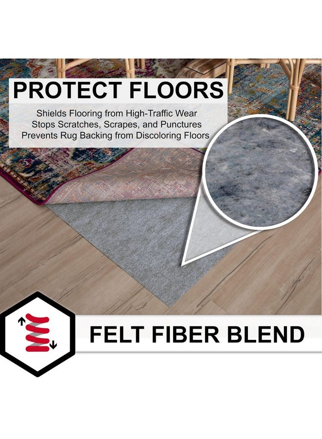 Mohawk Home 8 x 10 1/8 Low Profile Non Slip Rug Pad Felt + Rubber Gripper, Great For High Traffic Areas -Safe For All Floors - Image 4
