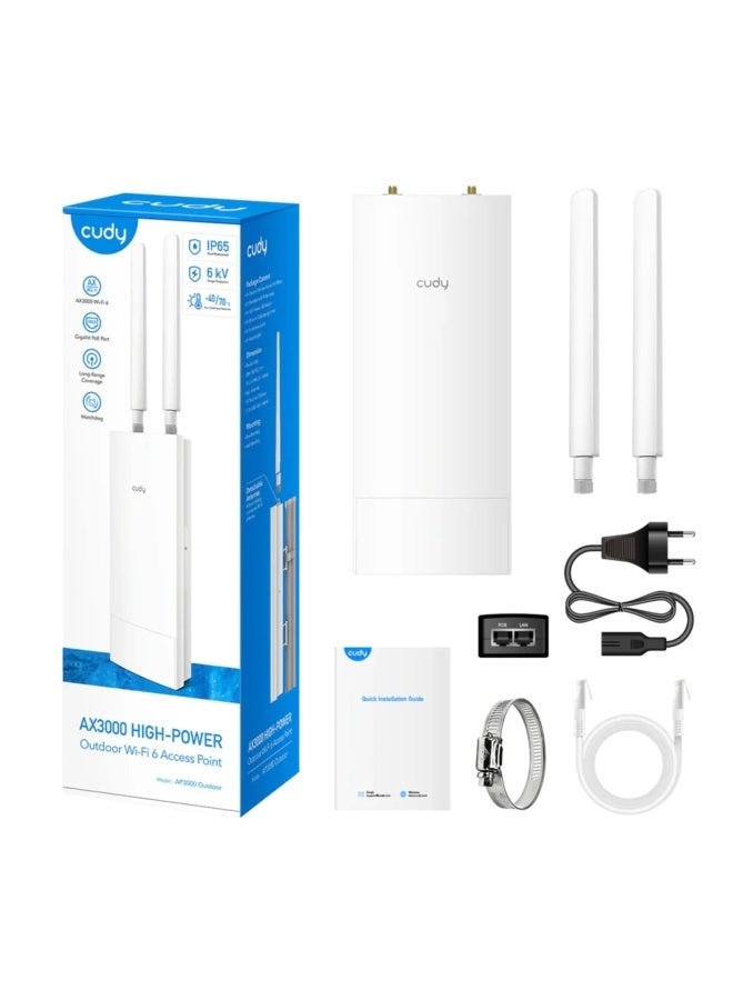 cudy 🌐 AP3000 OUTDOOR AX3000 Rugged Wi-Fi 6 Access Point – IP65 Rated, 4-Stream Performance, and 200 Device Support - Image 2