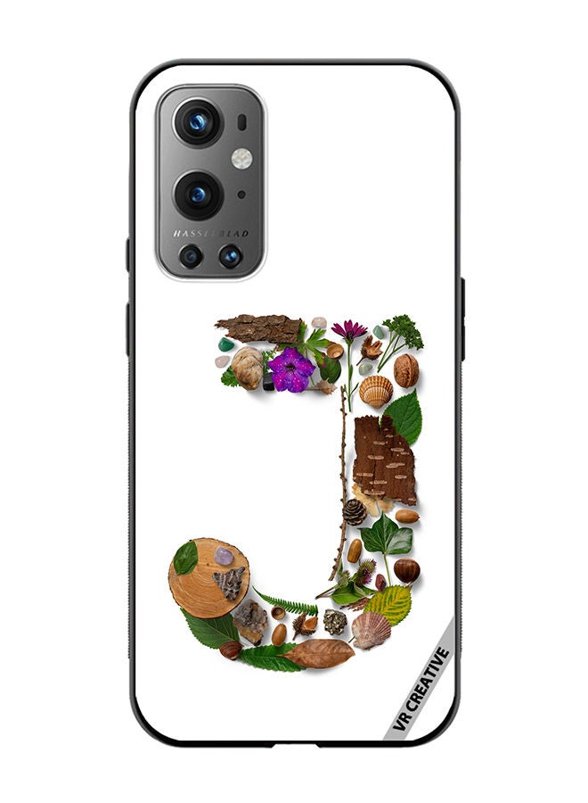 VR CREATIVE Protective Case Cover For OnePlus 9 Pro Alphabet J Design Multicolour - Image 1