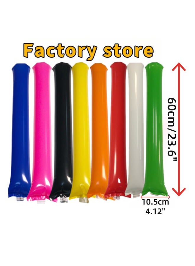 ROSEBB 48pcs Round Head Boom Sticks Thunder Sticks Cheering Sticks Team Spirit Plastic Cheerleading Spirit Stick Clapper Inflatable Noise Maker Sports Supply (Pink) - Image 4