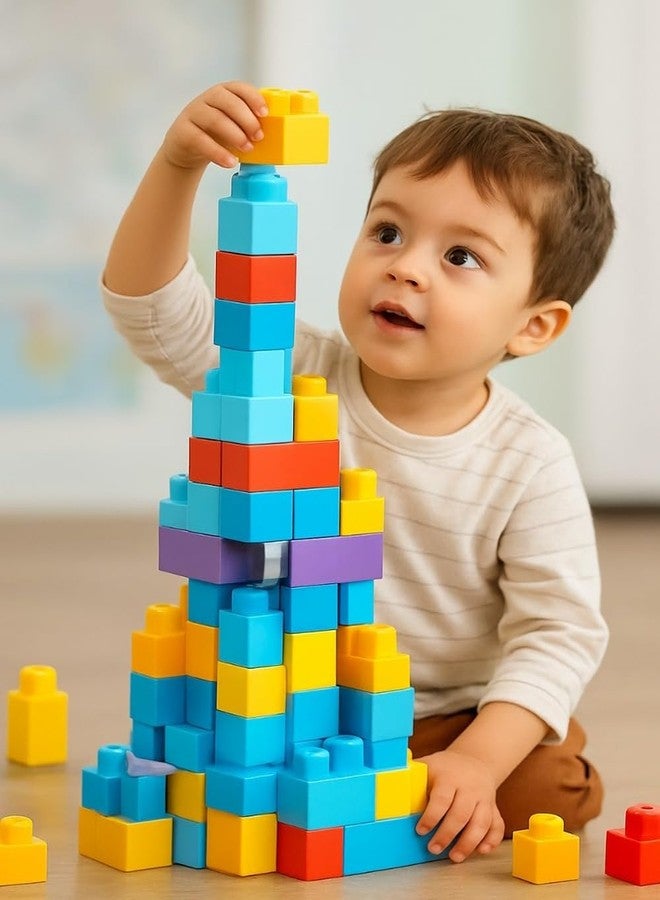 MOPANIRAJ Kid's 45 Pcs Big Mega Size Blocks Toys Building and Construction Block Set for Children Boys and Girls (Multicolor) Ideal for Birthday Gifting - Image 1
