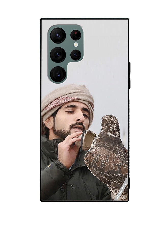 VR CREATIVE Protective Case Cover For Samsung Galaxy S22 Ultra 5G Sheikh Hamdan Loving His Eagle Design Multicolour - Image 1