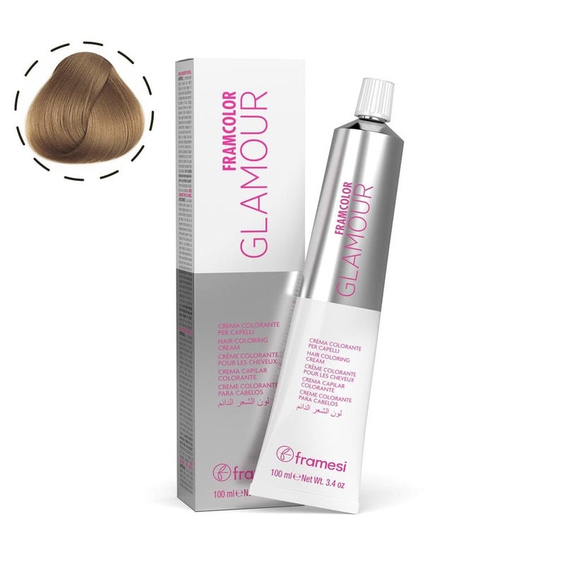 Framesi Morphosis Framesi FRAMCOLOR GLAMOUR 7.36 Sandy Medium Blonde 100ml — Natural Sandy‑Beige Blonde for Salon Use - Image 1
