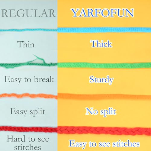 YARFOFUN 6 Pack Rainbow Multicolor Cotton Crochet Yarn for Beginners - Easy-to-See Stitches Mini Variegated Series for Knitting and Crocheting - Image 3