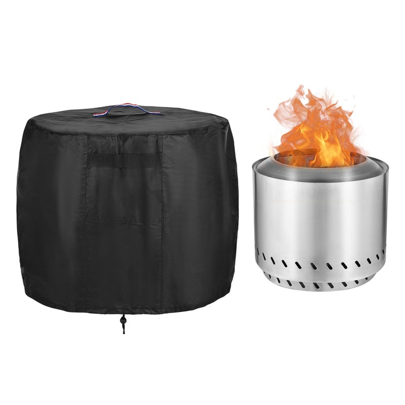 Outdoor Fire Pit Cover Waterproof Propane Gas Fire Pit Protective Cover with Drawstring Bottom - Image 2