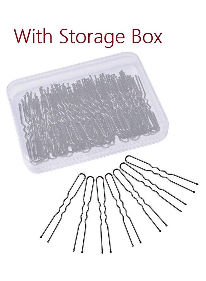 MANODHRUVA 100 Pcs Ushaped Bobby Hair Juda Pins For Updo Hairstyle Black Metal Pack Of 100 Pcs 6.5 Cm Long - Image 3