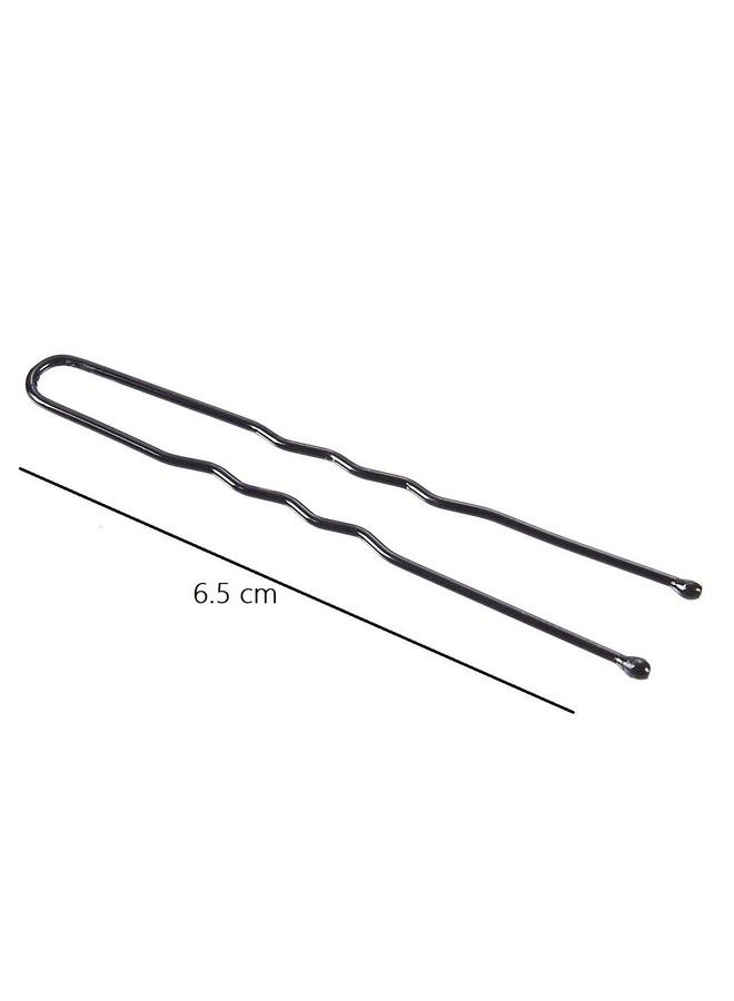 MANODHRUVA 100 Pcs Ushaped Bobby Hair Juda Pins For Updo Hairstyle Black Metal Pack Of 100 Pcs 6.5 Cm Long - Image 4