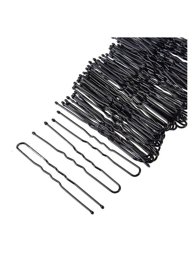 MANODHRUVA 100 Pcs Ushaped Bobby Hair Juda Pins For Updo Hairstyle Black Metal Pack Of 100 Pcs 6.5 Cm Long - Image 5