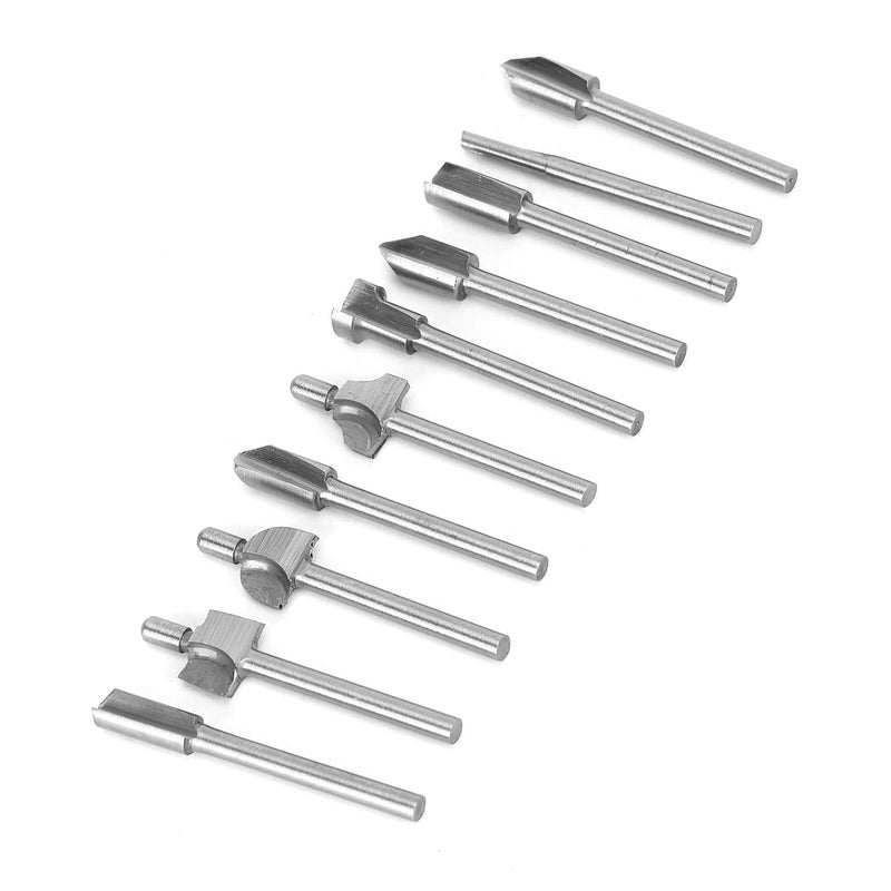 10Pcs Milling Cutter High Speed Steel Trim Engraving Bit Electric Trimmer Accessory - Image 4