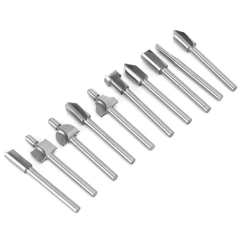 10Pcs Milling Cutter High Speed Steel Trim Engraving Bit Electric Trimmer Accessory - Image 3