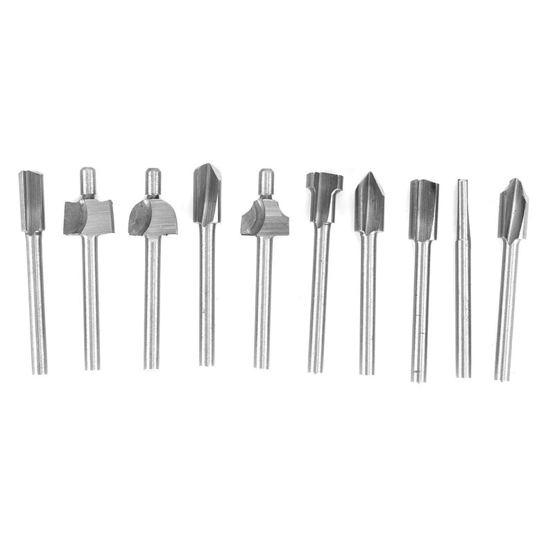 10Pcs Milling Cutter High Speed Steel Trim Engraving Bit Electric Trimmer Accessory - Image 1