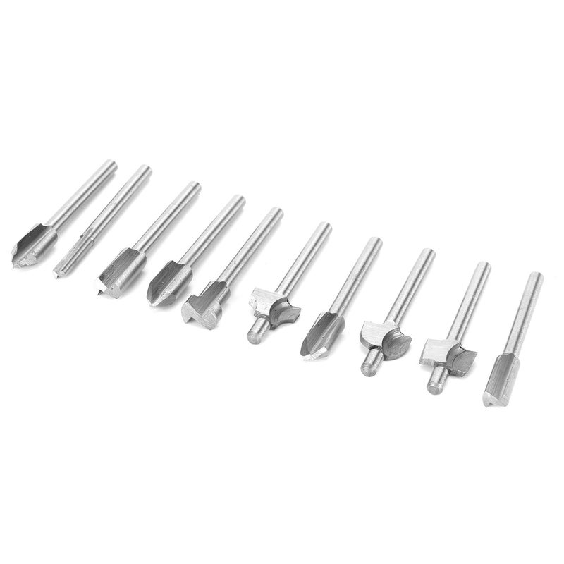 10Pcs Milling Cutter High Speed Steel Trim Engraving Bit Electric Trimmer Accessory - Image 2