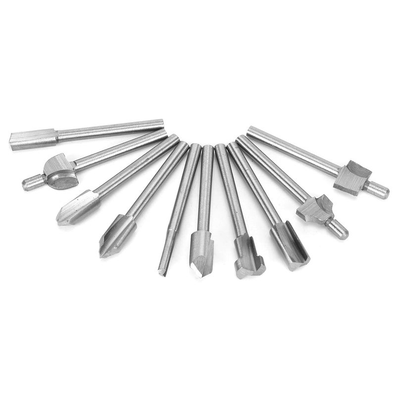 10Pcs Milling Cutter High Speed Steel Trim Engraving Bit Electric Trimmer Accessory - Image 5