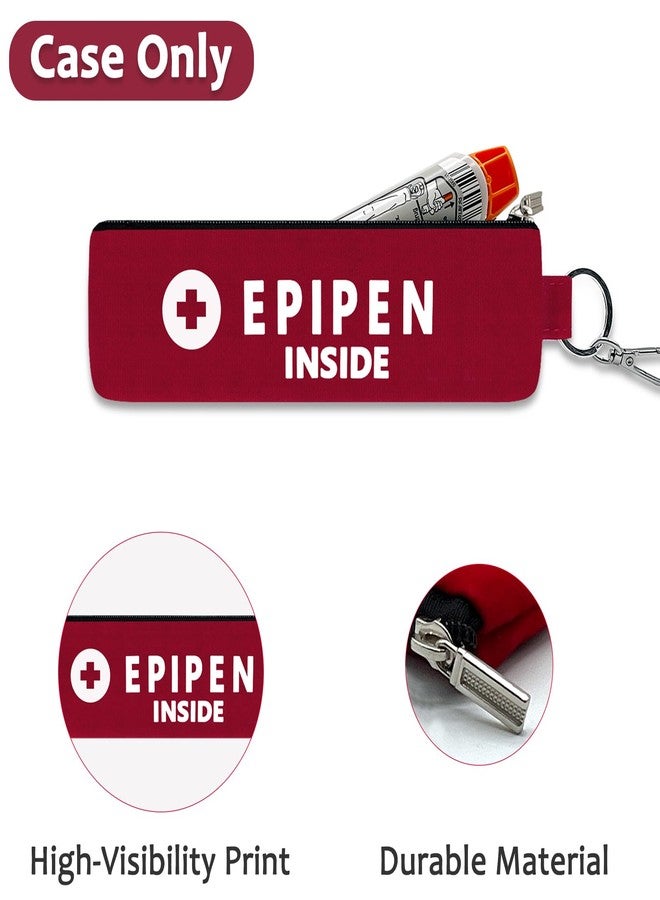 ICIMBI 2-Pack EpiPen Carry Case,Red Epipen Holder Bag with Carabiner-for 1 EpiPen Asthma Allergy Medication,Sports Outdoors Travel Epipen Case for Walking or Running - Image 5