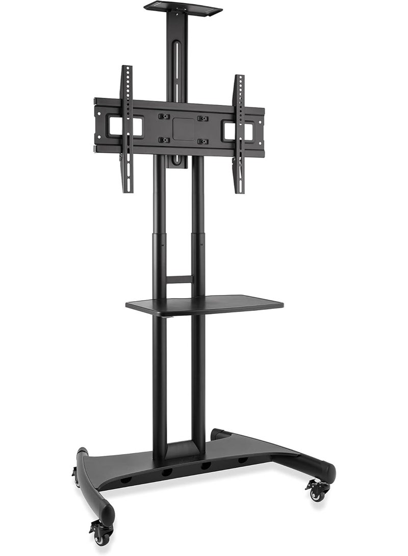 Rolling Mobile TV Cart Stand for 40-65 inch Flat or Curved Screen TVs – Universal Mount with Wheels - Image 3