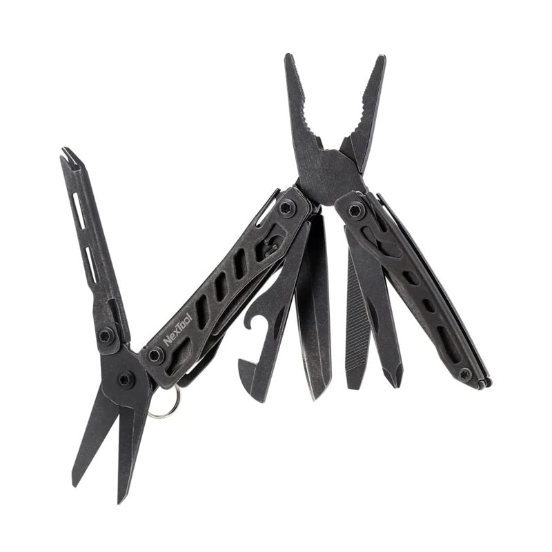 Nextool Nextool EDC Keychain Multitool, 10 in 1 Mini Pocket Knife Multi Tool with Needlenose Pliers, Scissors, Mini Useful Cool Gadgets for Men, Gifts For Dad Men Him Boyfriend-Dark  - Image 1
