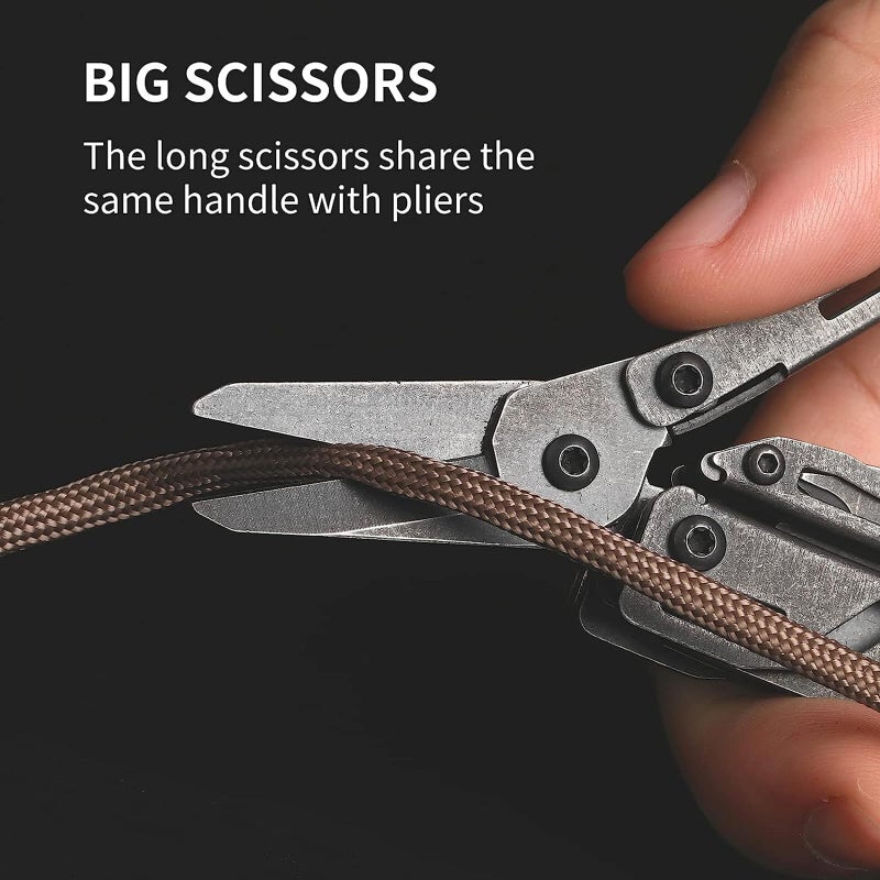 Nextool Nextool EDC Keychain Multitool, 10 in 1 Mini Pocket Knife Multi Tool with Needlenose Pliers, Scissors, Mini Useful Cool Gadgets for Men, Gifts For Dad Men Him Boyfriend-Dark  - Image 3