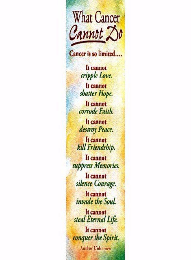 What Cancer Cannot Do Paper Bookmarks - Pkg. of 25 (U9108)