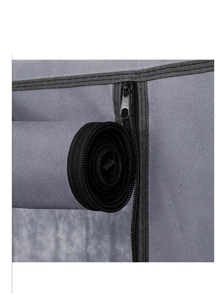 Generic Household Large-Capacity Assembly Shoe Cabinet Storage Cabinet Double Row 6-Layer Non-Woven Shoe Cabinet Thickened Dust-Proof Roller Shutter Storage Cabinet Grey - Image 5