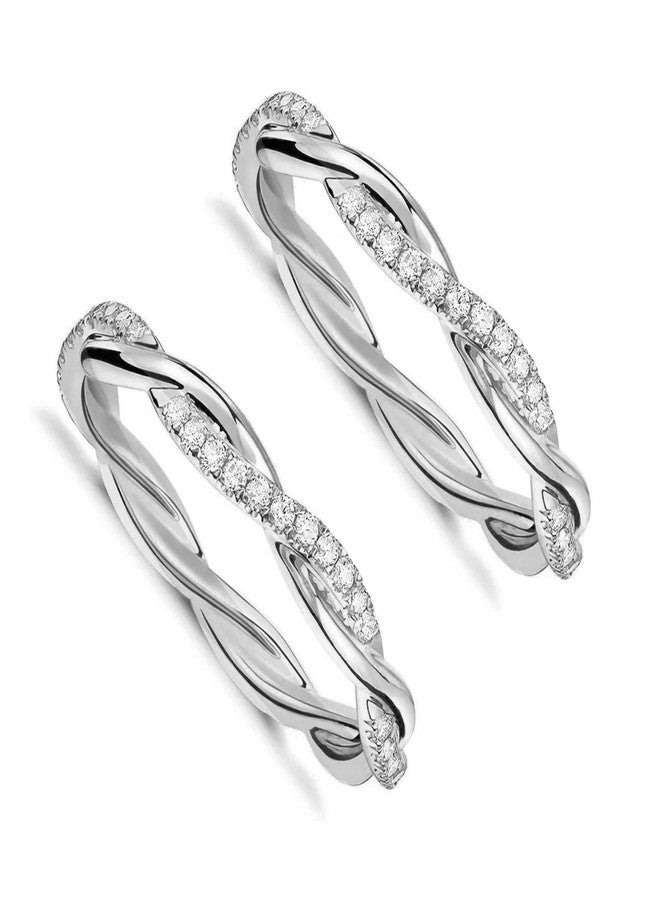 LevyPan 2-Pack 14K Gold Plated Stacking Rings for Oura Ring Gen 4/Gen 3, Cubic Zirconia Twisted Rope Eternity Band for Women - Image 3