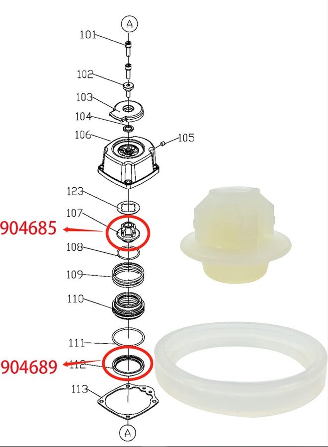 Delixike FN250B FN251 Nailer Head valve seal 904685 And 904689 Compatible With Porter Cable - Image 4