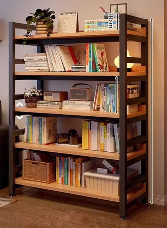 زي سي إم - هابي رف كتب حديث متعدد الوظائف مكون من 5 طبقات بتصميم مثبت على الحائط وواقف على الأرض 100 سم - Image 1