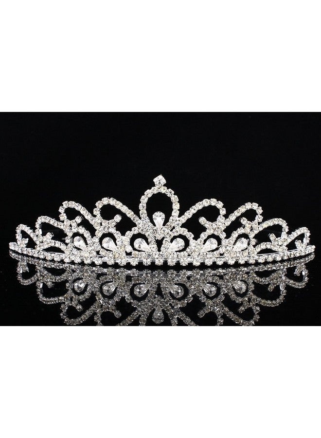 SAMKY Wedding Bridal Headpiece Tiara Crown With Rhinestone Crystal Bride'S Hair Accessories - Image 4