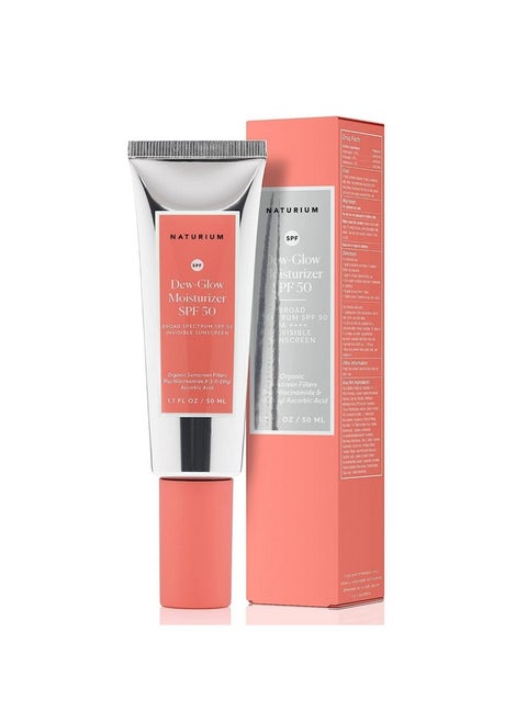 Naturium Dew-Glow Moisturizer SPF 50 PA++++, Daily Moisturizing Sunscreen & Face Primer, Skin Protector with Dewy Finish, 1.7 oz