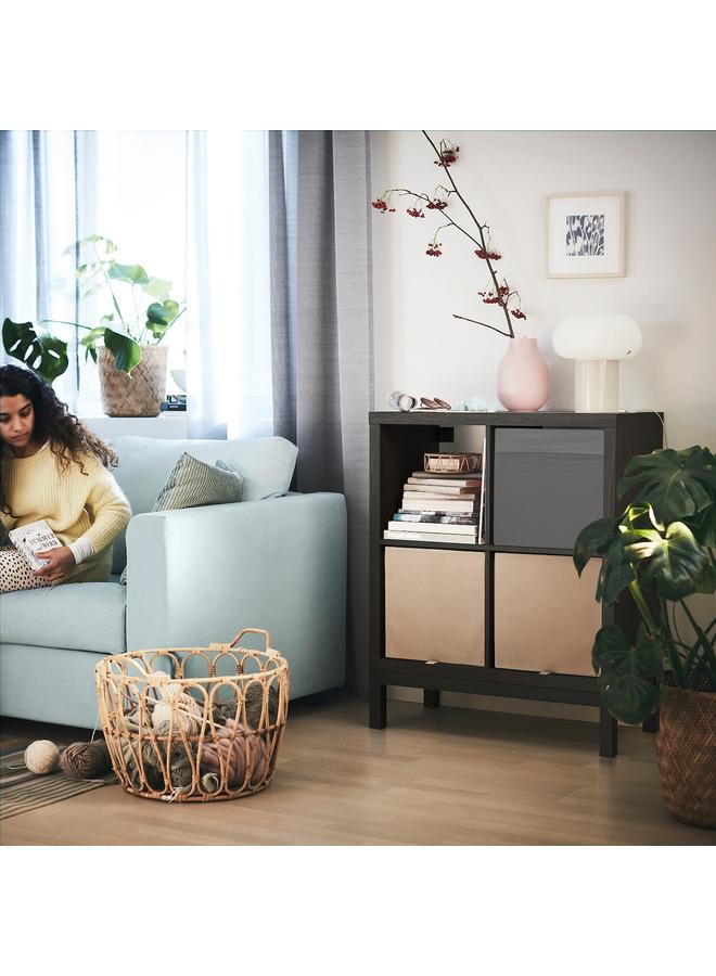 إيروريكس وحدة رفوف مع إطار سفلي، أسود-بني/أسود، 77×94 سم - Image 3