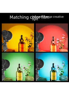 General 110V Divine Girl Hair Lamp E27 Screw Led Spotlight Background Atmosphere Focusing Live Light Spotlight-Light Source Color:Upgraded Three-color Spotlight + Desktop Stand  - Image 3